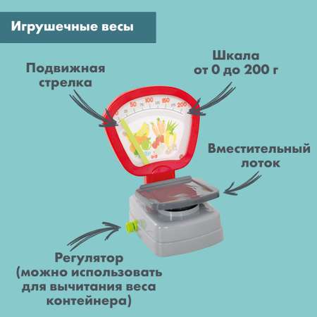 Игровой набор для магазина Roba весы с кассой и продуктами