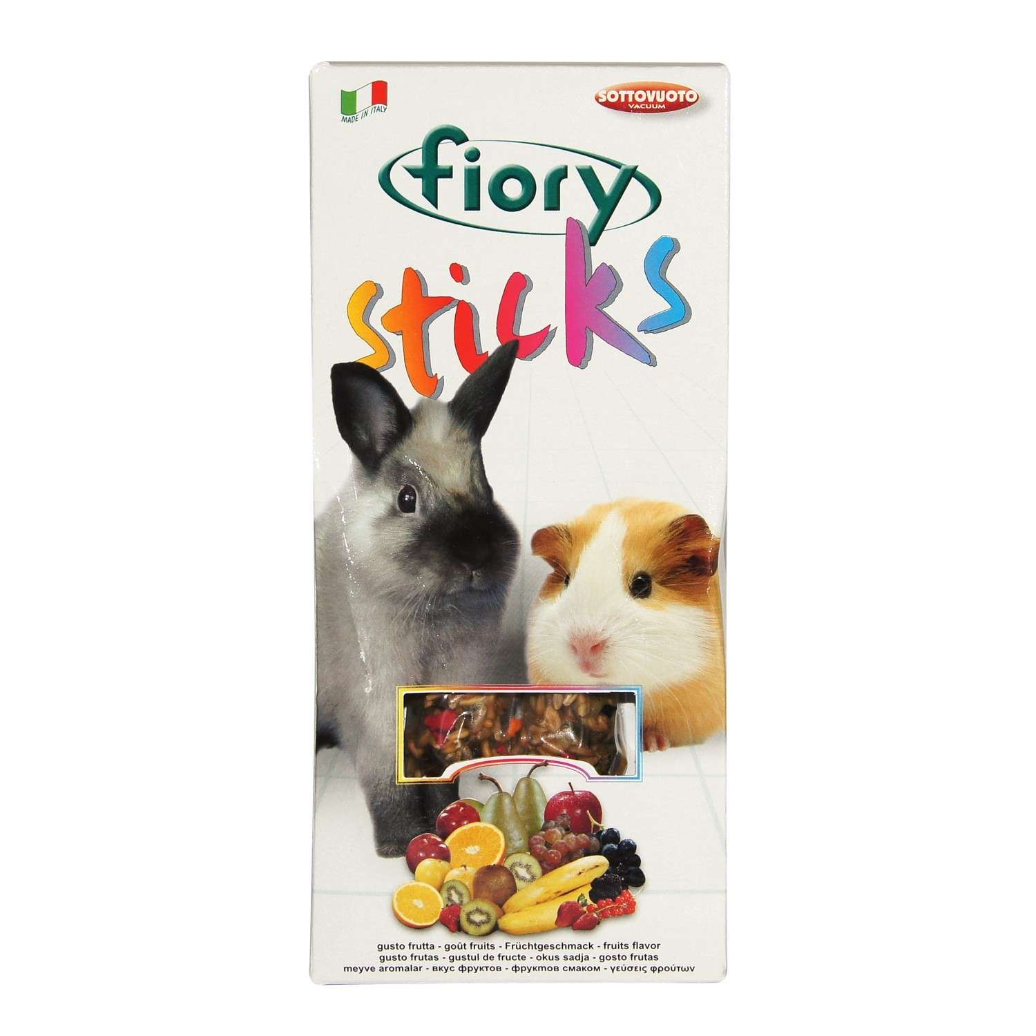 Лакомство для кроликов и морских свинок Fiory Sticks Палочки с фруктами 50г 2шт - фото 1