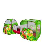 Детская палатка Наша Игрушка игровая с туннелем Веселая улитка в сумке на молнии
