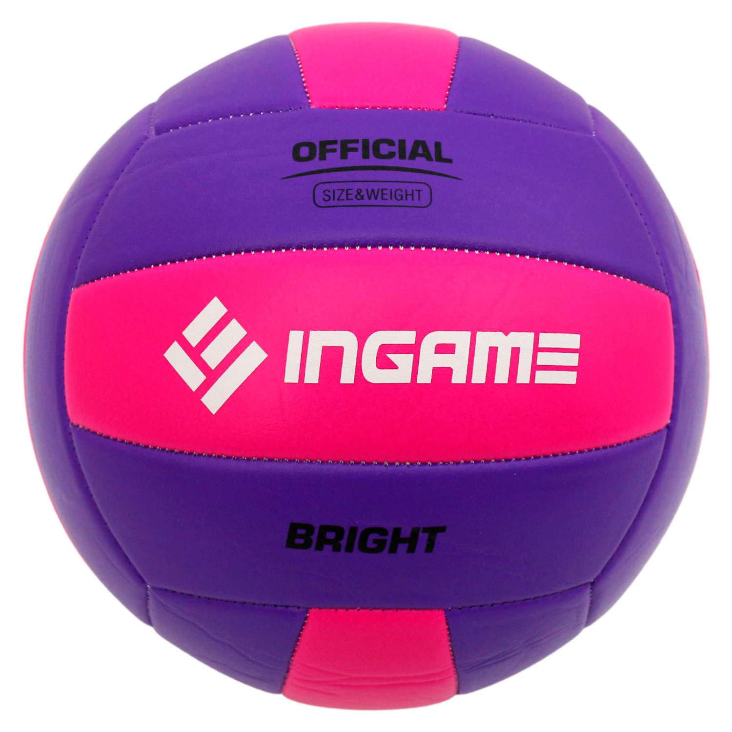 Мяч волейбольный InGame BRIGHT фиолетово-розовый - фото 1