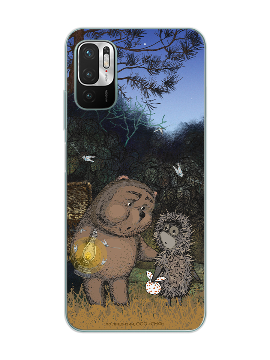 Силиконовый чехол Mcover для смартфона Poco M3 Pro Redmi Note 10T Союзмультфильм Ежик в тумане и медвежонок - фото 1