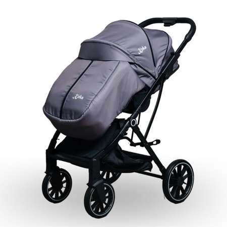 Прогулочная коляска Keka Lafesta с реверсивным блоком для новорожденных с сумкой цвет серый