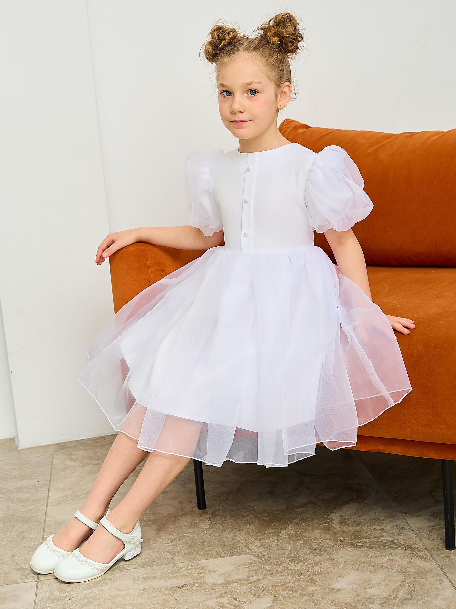 Платье Sofisha kids Plat.organza.white - фото 12