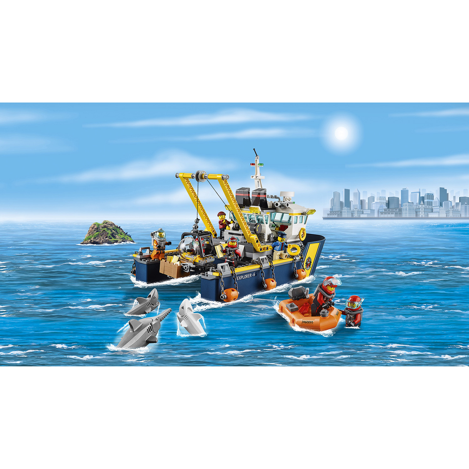 Конструктор LEGO City Deep Sea Explorers Корабль исследователей морских глубин (60095) - фото 6