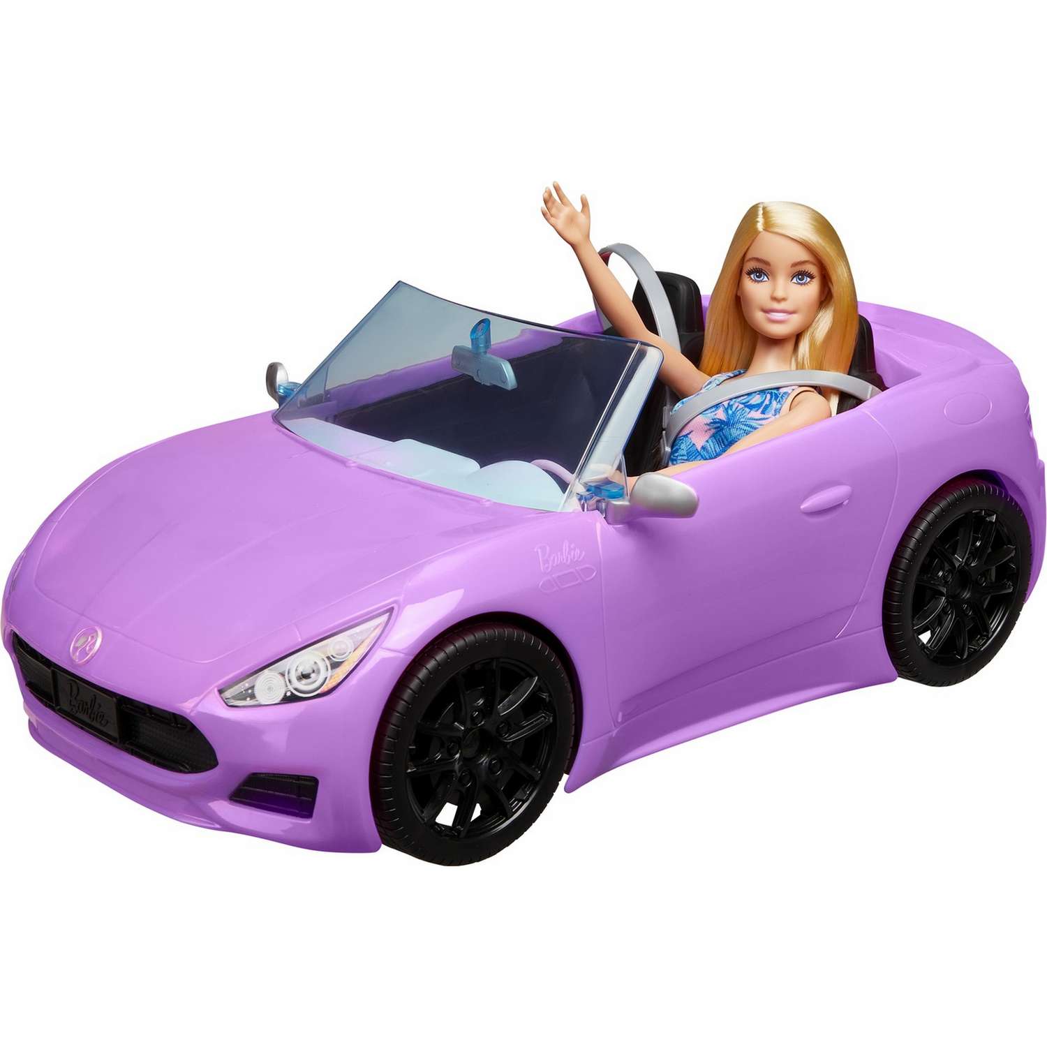Кукла Barbie с розовой машиной HBY29 купить по цене 2999 ₽ в  интернет-магазине Детский мир