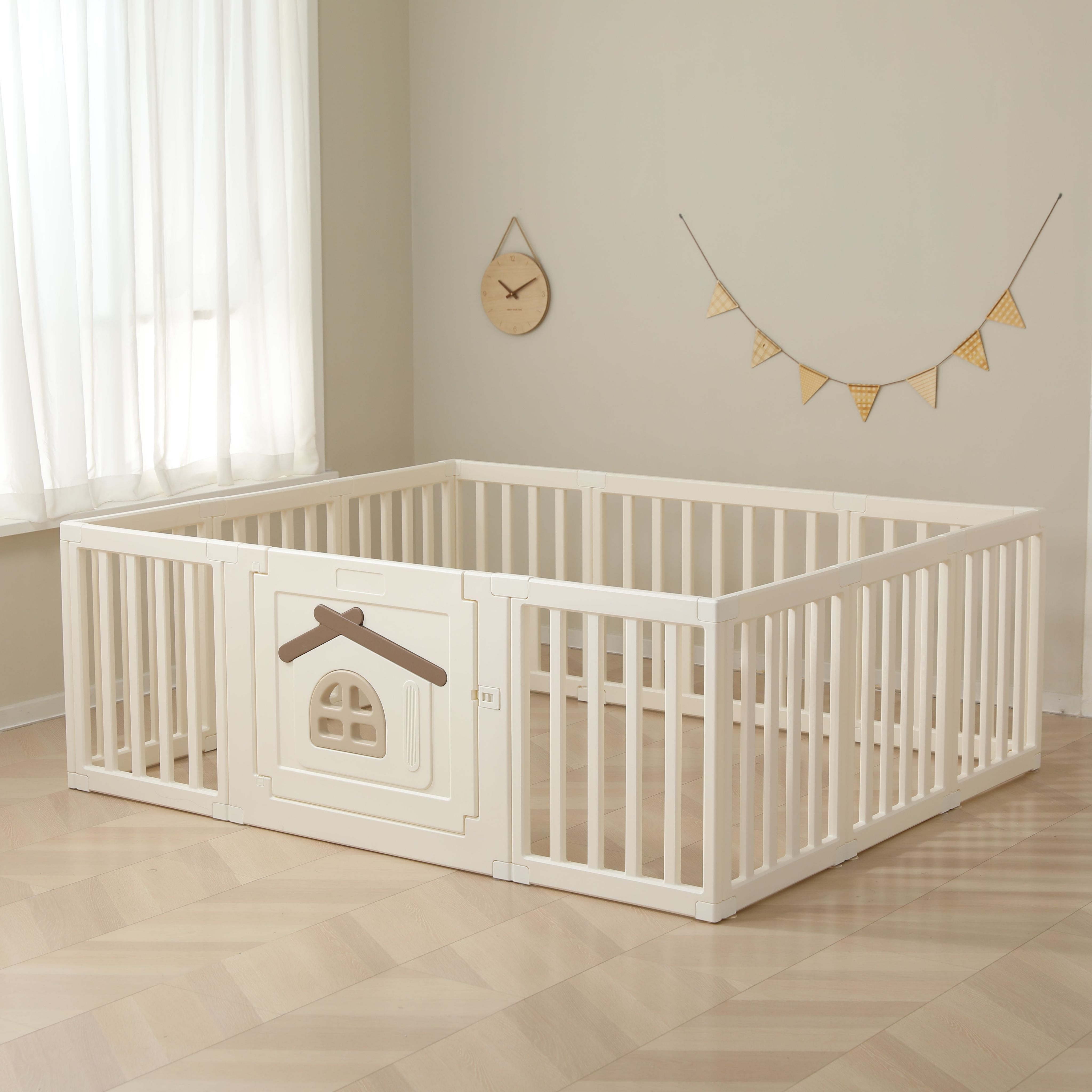 Манеж UNIX Kids Classic tree house 150x180 cm camel PPCL10CL - фото 7