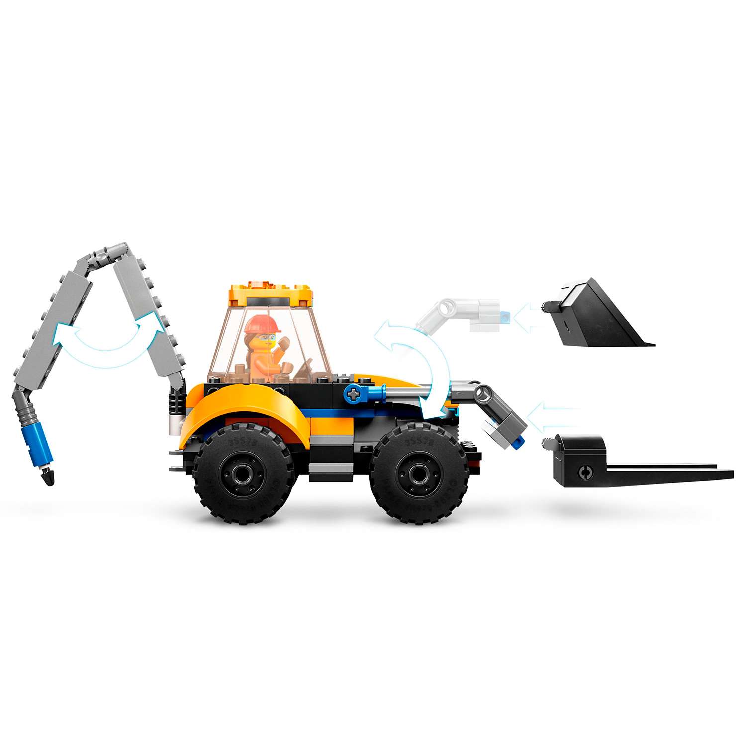 Конструктор детский LEGO City Строительный экскаватор 60385 - фото 5