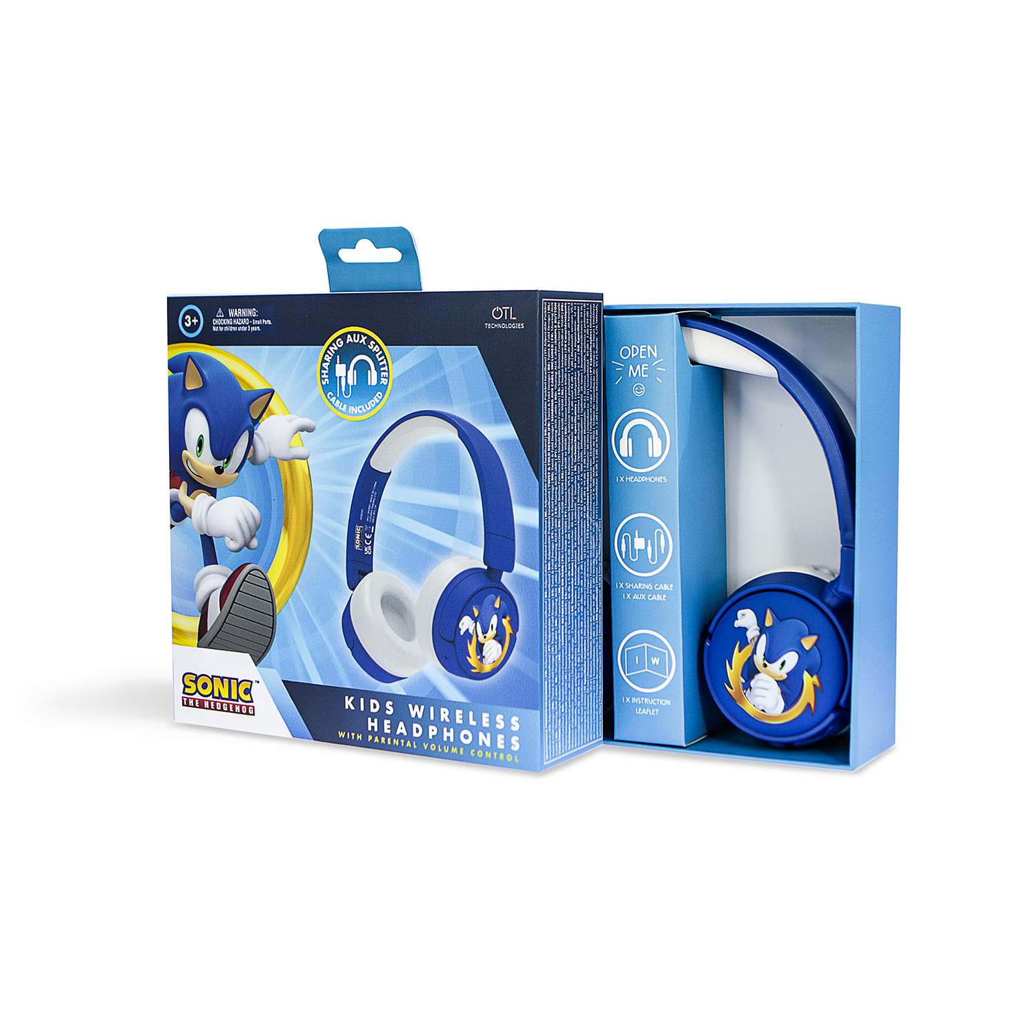 Наушники беспроводные OTL Technologies детские Sonic the Hedgehog синие - фото 11