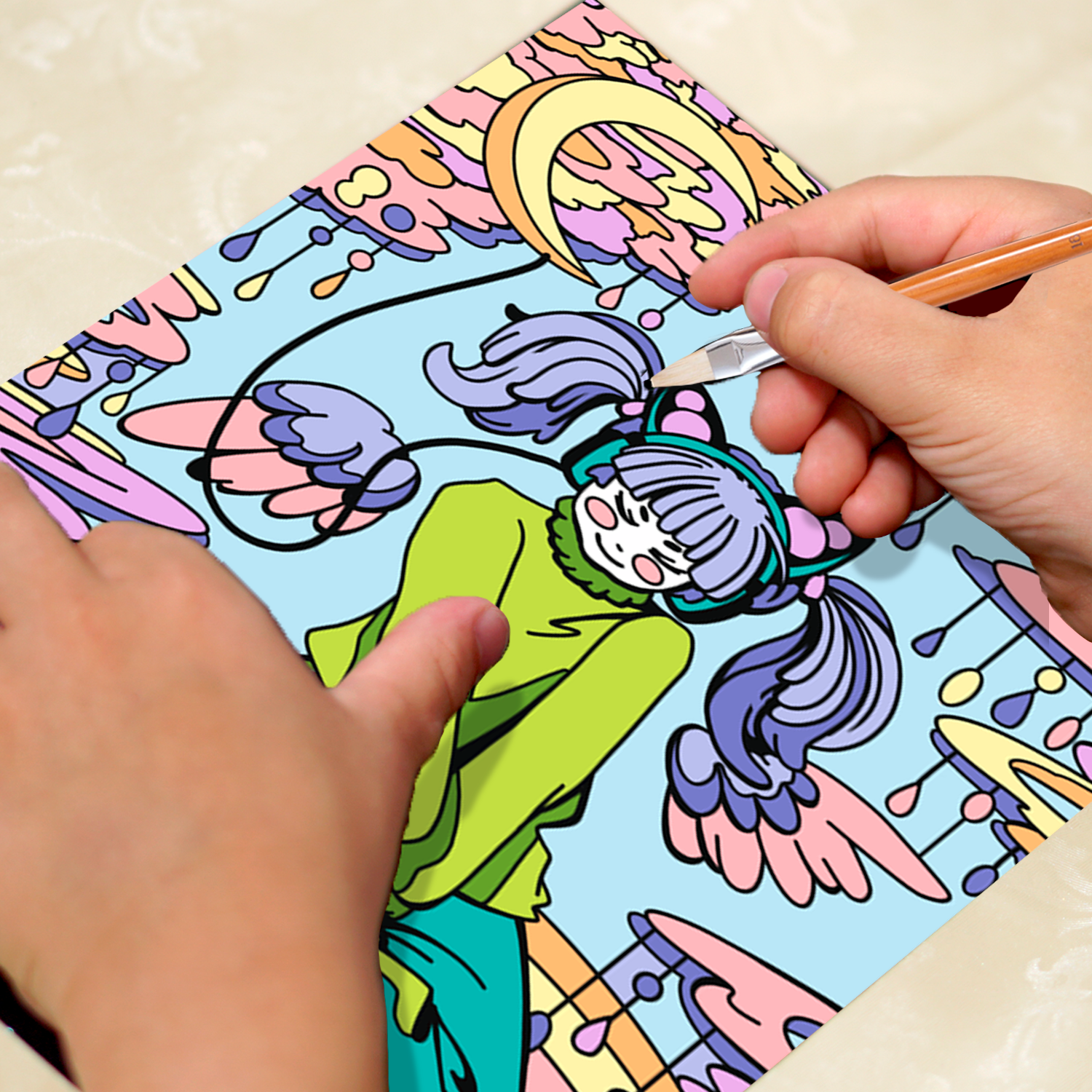 Картина по номерам LORI в стиле аниме Красочные сны на картонной основе 2 шт - фото 9