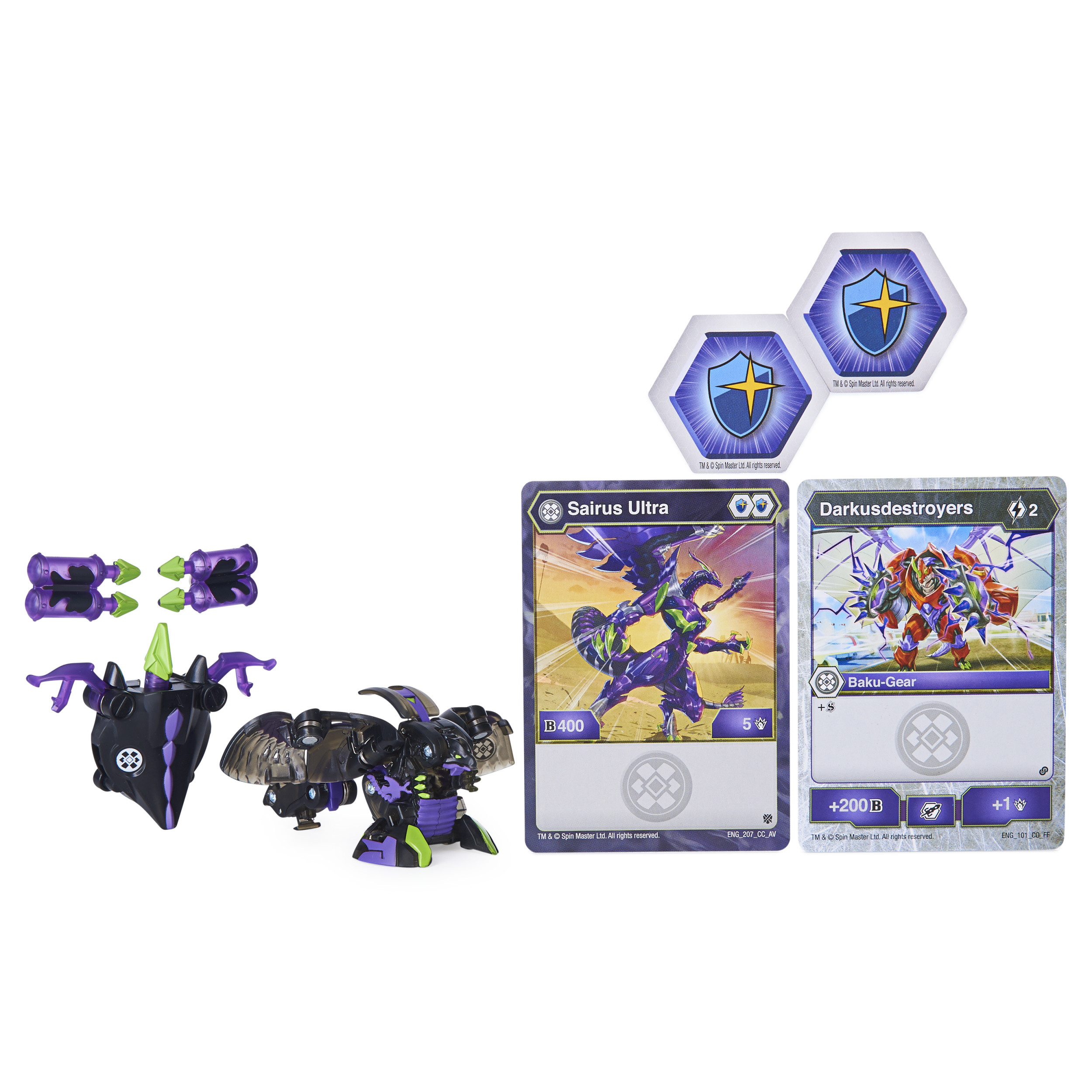 Набор игровой Bakugan SairenBlack с ультра усилением+карточки  6055887/20124272 купить по цене 299 ₽ в интернет-магазине Детский мир