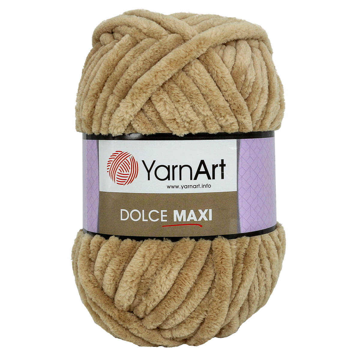 Пряжа для вязания YarnArt Dolce Maxi 200 гр 70 м микрополиэстер объемная мягкая 2 мотка 747 св-коричневый - фото 6