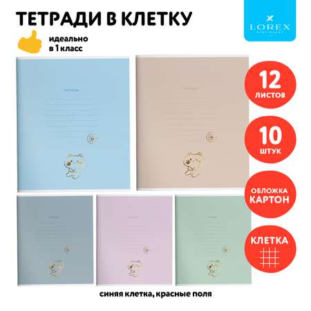 Тетрадь LOREX KIDS 12 листов клетка cookie bear