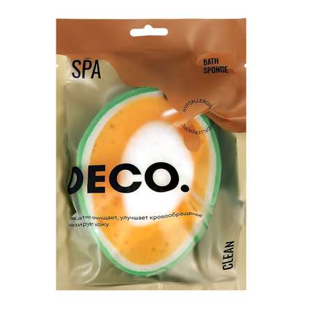 Губка для тела DECO. со шнурком (mango)