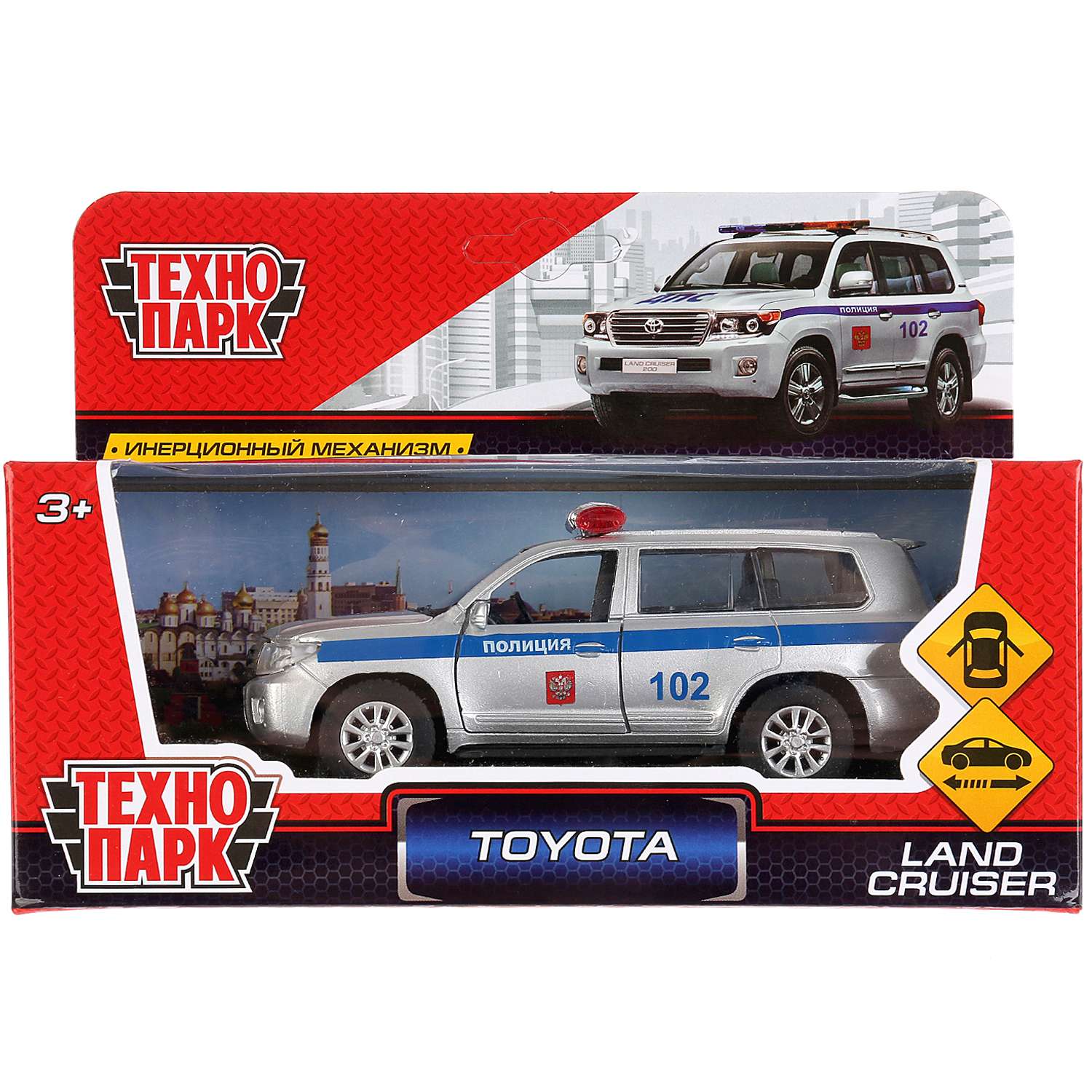 Машина Технопарк Toyota Land Cruiser Полиция инерционная 262768 262768 - фото 2