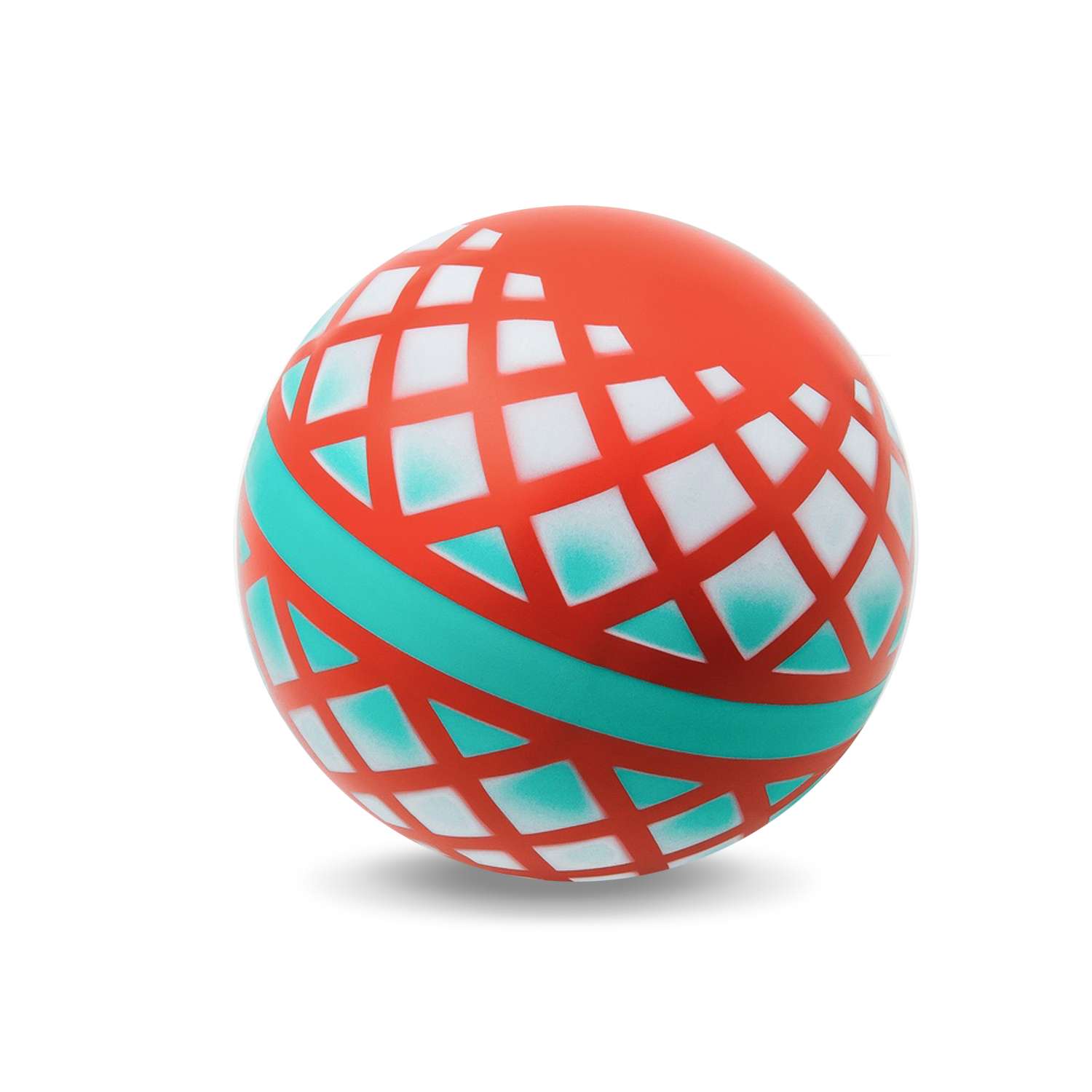 Мяч ЧАПАЕВ диаметр 150 мм Корзинка красный бирюзовый белый - фото 2