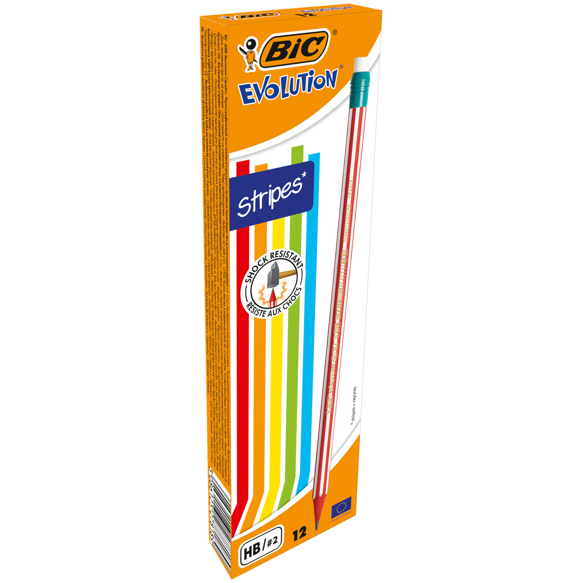 Карандаш чернографитовый BIC Эволюшн Страйпс 8960342 - фото 7