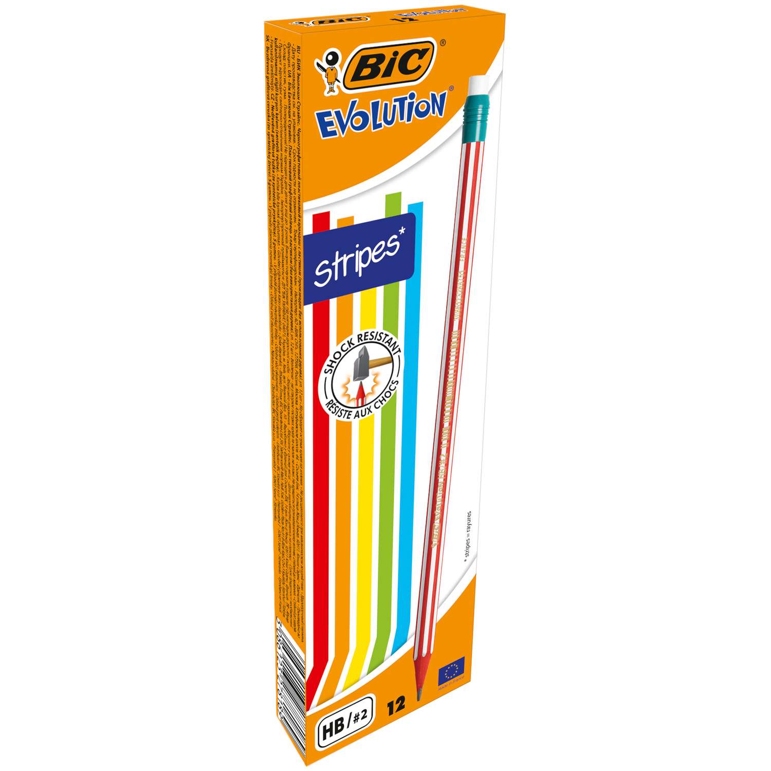 Карандаш чернографитовый BIC Эволюшн Страйпс 8960342 - фото 7