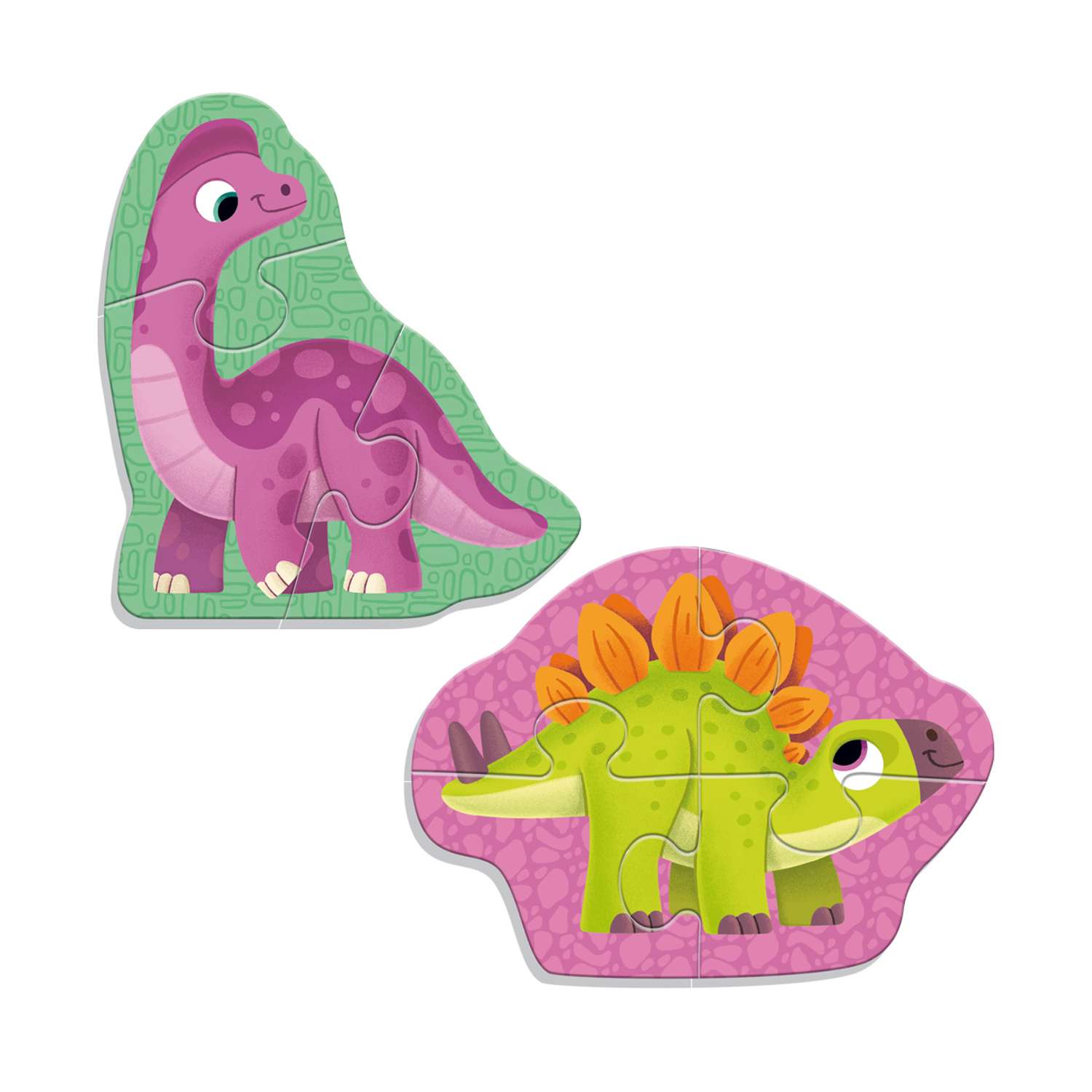 Набор пазлов Vladi Toys мягкие магнитные Baby puzzle Динозаврики 2 картинки 7 элементов - фото 2