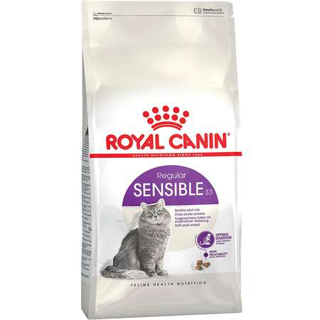 Корм для кошек ROYAL CANIN Sensible 33 взрослых с чувствительной пищеварительной сисмемой сухой 0.2кг