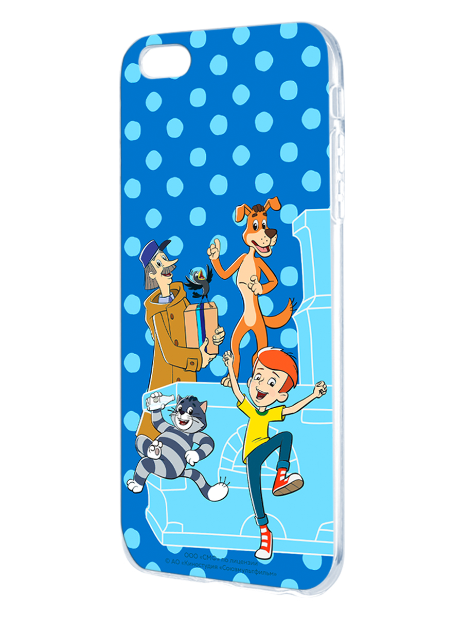 Силиконовый чехол Mcover для смартфона Apple iPhone 6 plus 6S plus Союзмультфильм Дядя Фёдор и друзья - фото 1