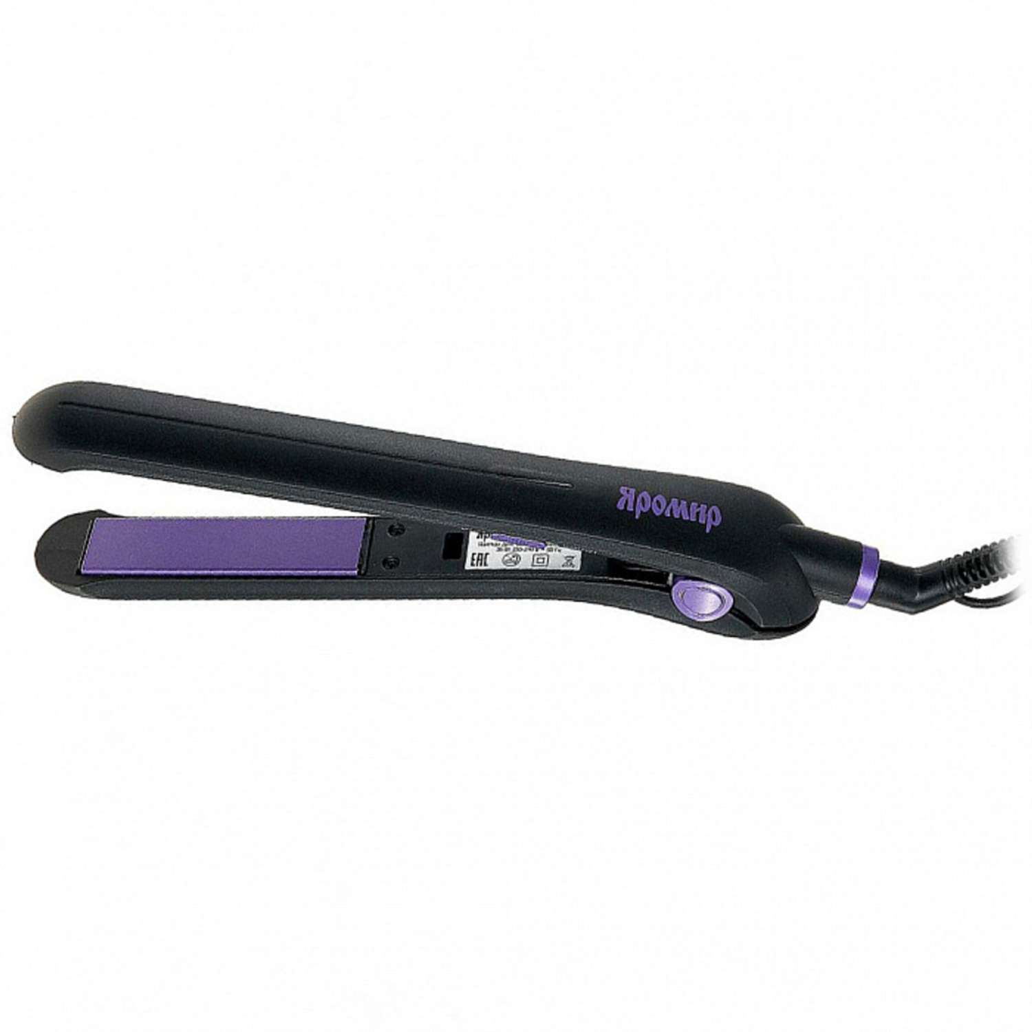 Щипцы для выпрямления волос Яромир ЯР-200 черный с фиолетовым - фото 1
