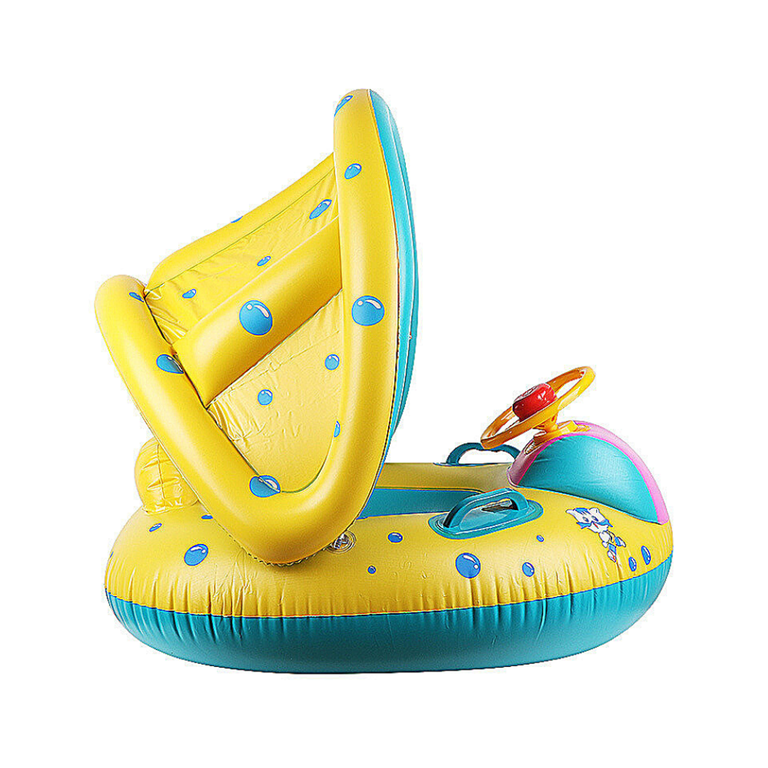 Детский надувной круг MagicStyle для плавания с крышей и отверстиями для ножек с навесом от солнца и спинкой - фото 3