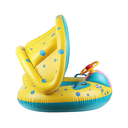 Детский надувной круг MagicStyle для плавания с крышей и отверстиями для ножек с навесом от солнца и спинкой