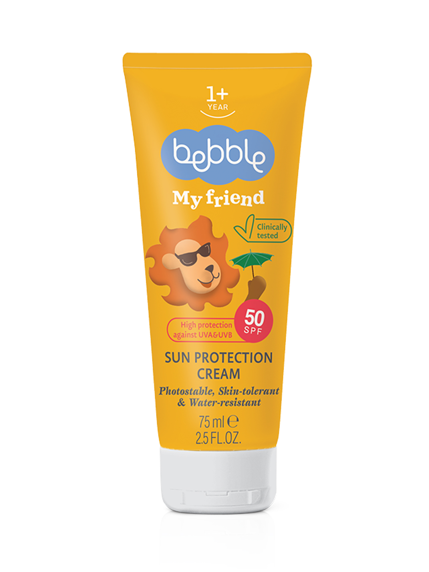 Крем солнцезащитный Bebble Bebble My Friend SPF 50 для детей 75 мл - фото 1