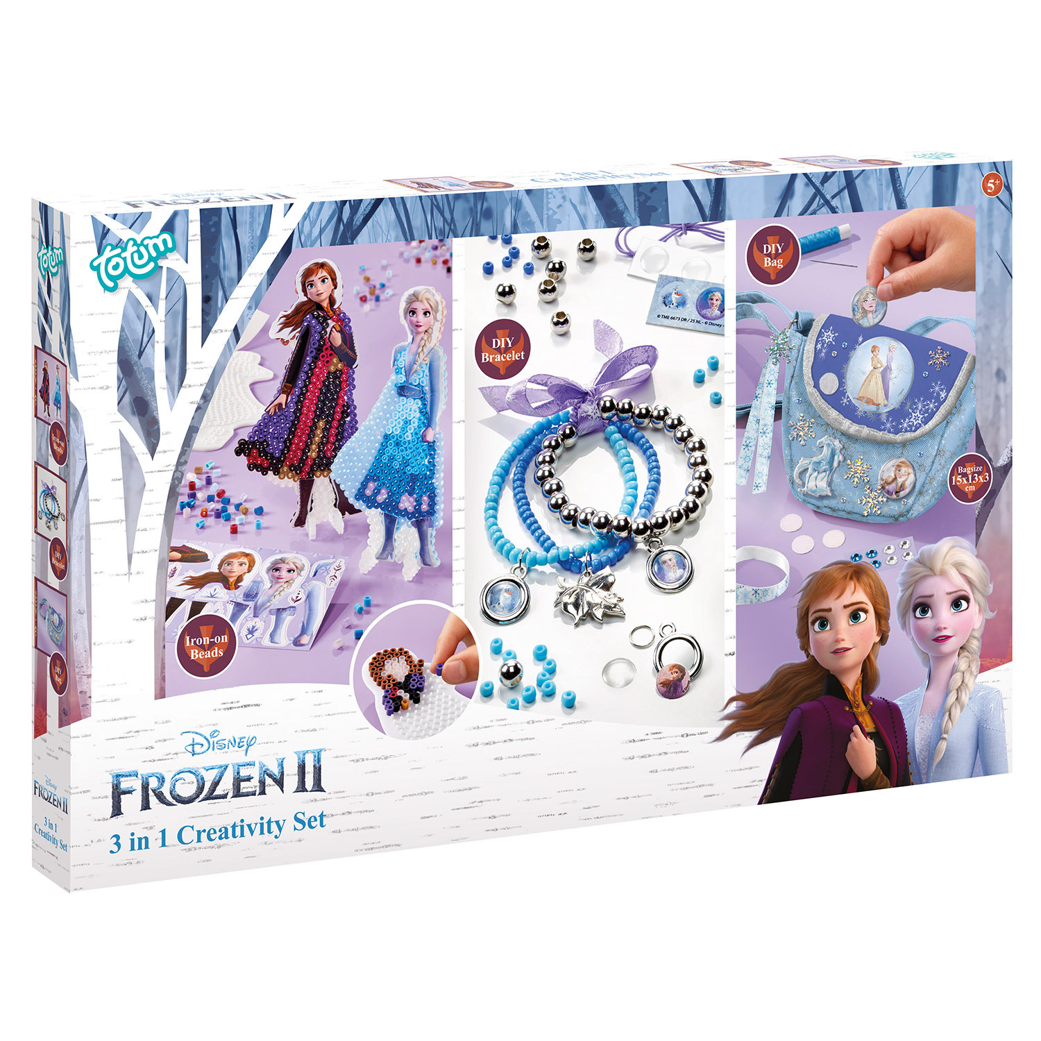 Набор для творчества TOTUM Frozen 2 3в1 Сумочка украшения и термомозаика 681200 - фото 1