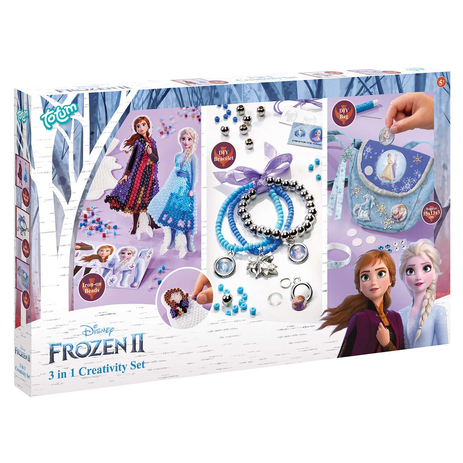 Набор для творчества TOTUM Frozen 2 3в1 Сумочка украшения и термомозаика 681200 - фото 1