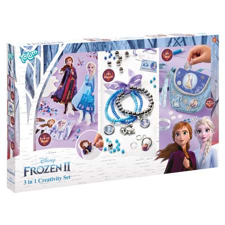 Набор для творчества TOTUM Frozen 2 3в1 Сумочка украшения и термомозаика 681200