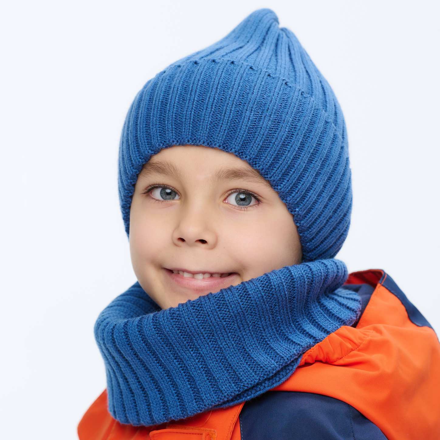 Шапка и снуд NYCkids NYC-H-35-pumpk-blue - фото 3