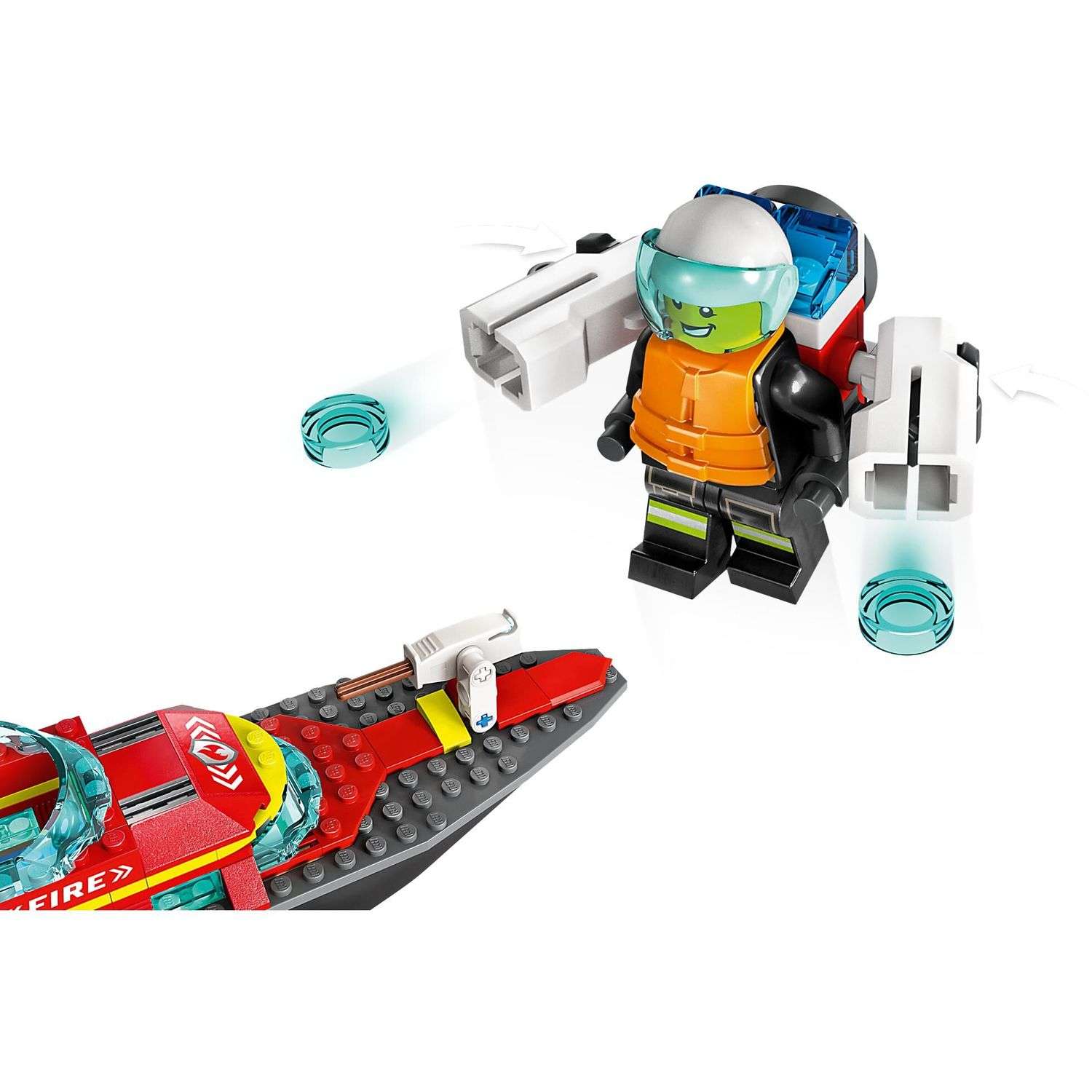 Конструктор Lego Пожарно-спасательная лодка 60373 - фото 5
