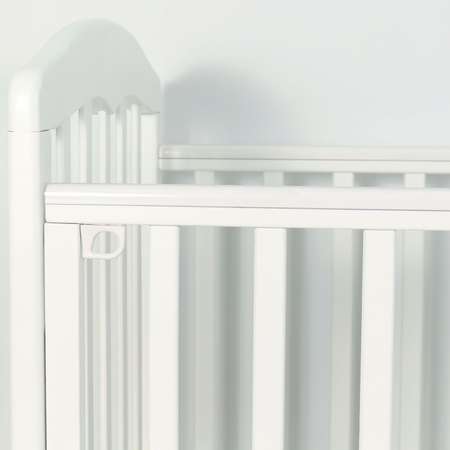 Детская кроватка Топотушки Сильвия-7 прямоугольная, универсальный маятник (белый)