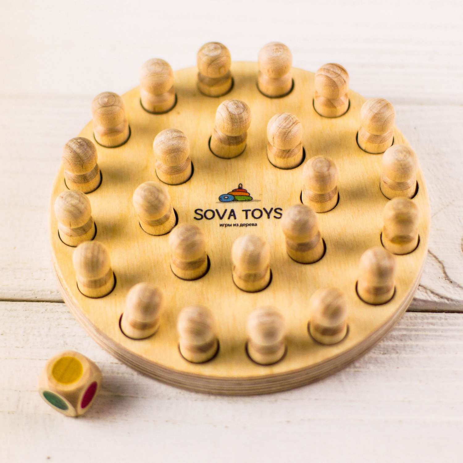 Развивающая игрушка SOVA TOYS S051 деревянные шахматы памяти - фото 2