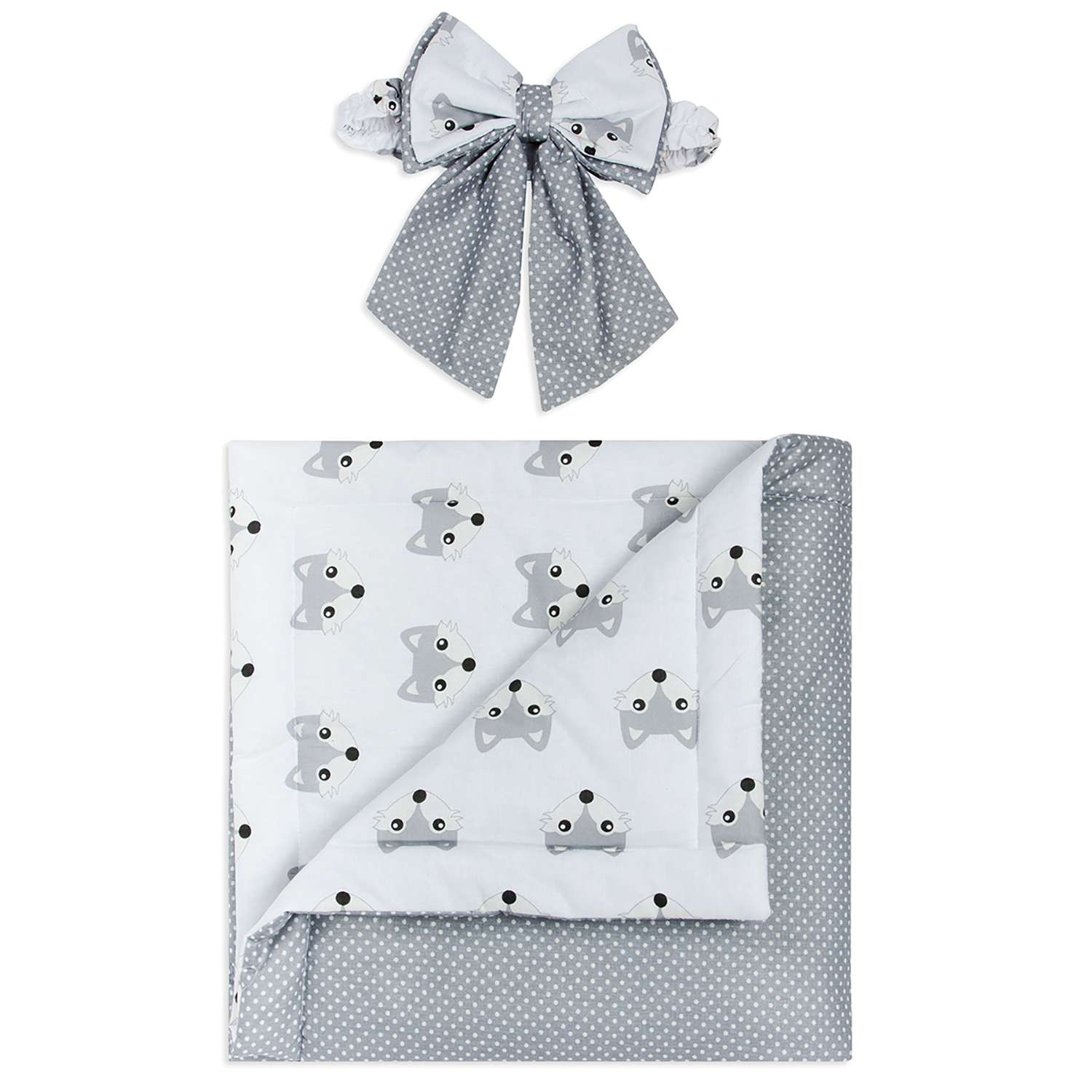 Конверт-одеяло Чудо-чадо для новорожденного на выписку Времена года лисички/серый - фото 2