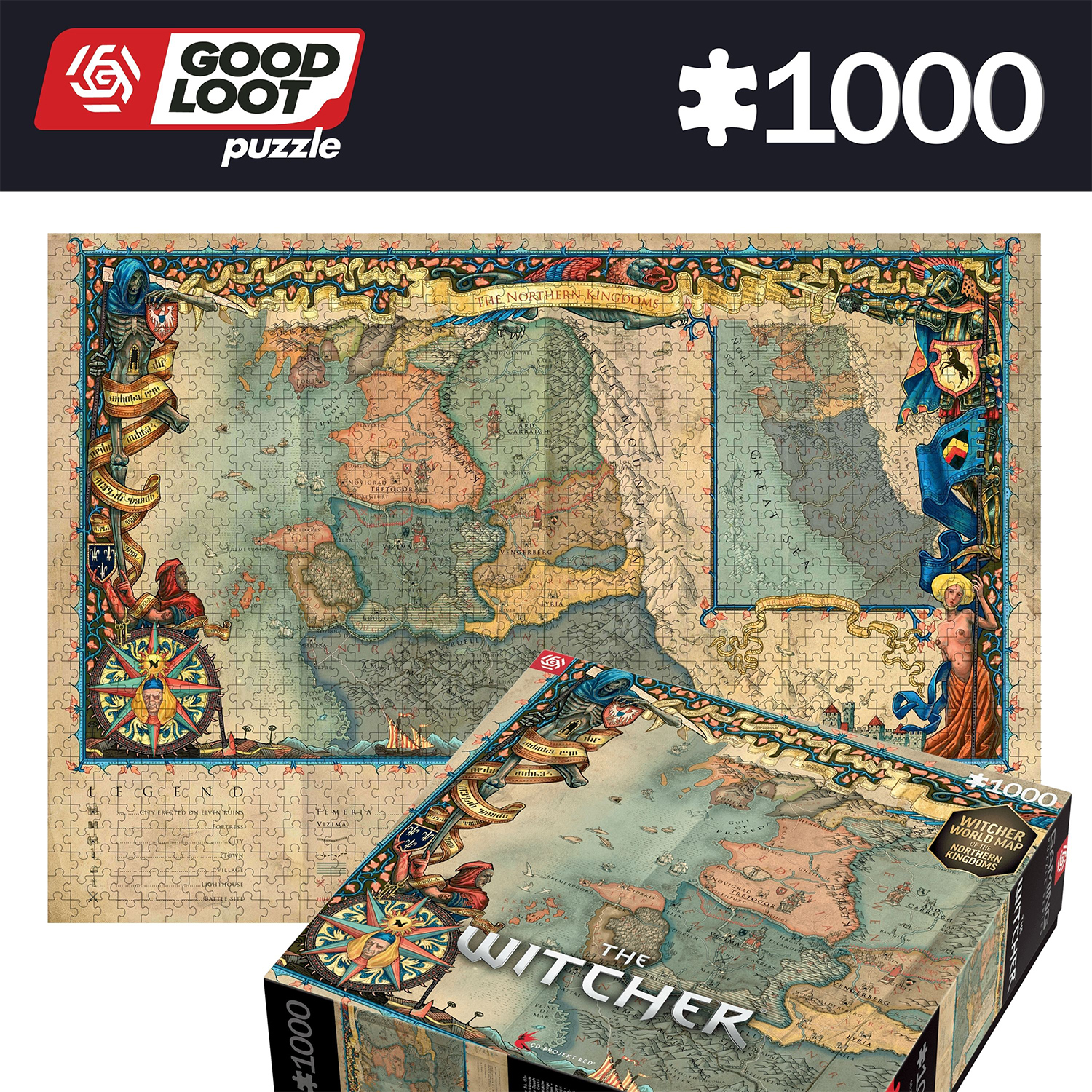 Пазл Good Loot The Witcher 3 The Northern Kingdoms - 1000 элементов Gaming серия - фото 5