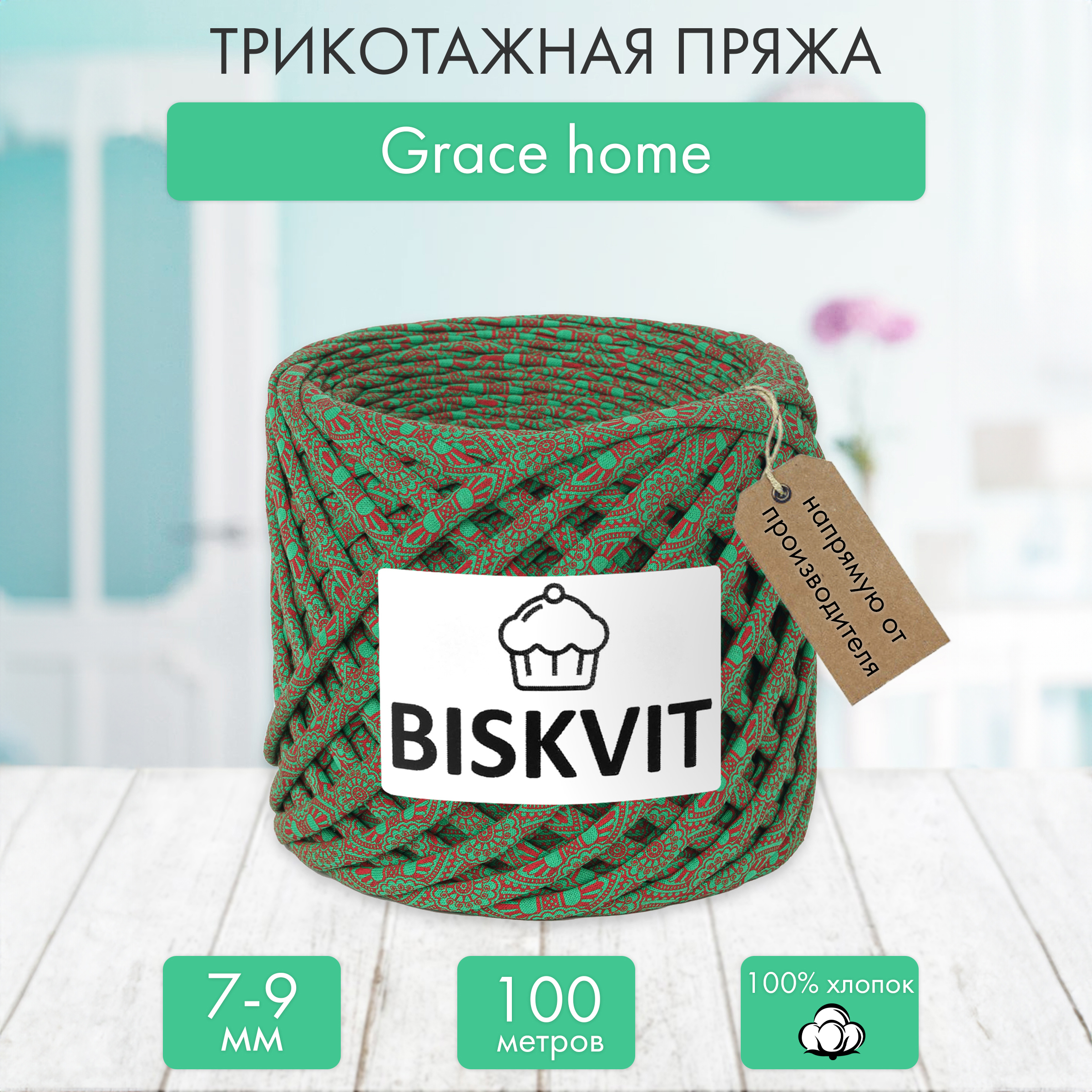 Трикотажная пряжа BISKVIT Grace home - фото 1