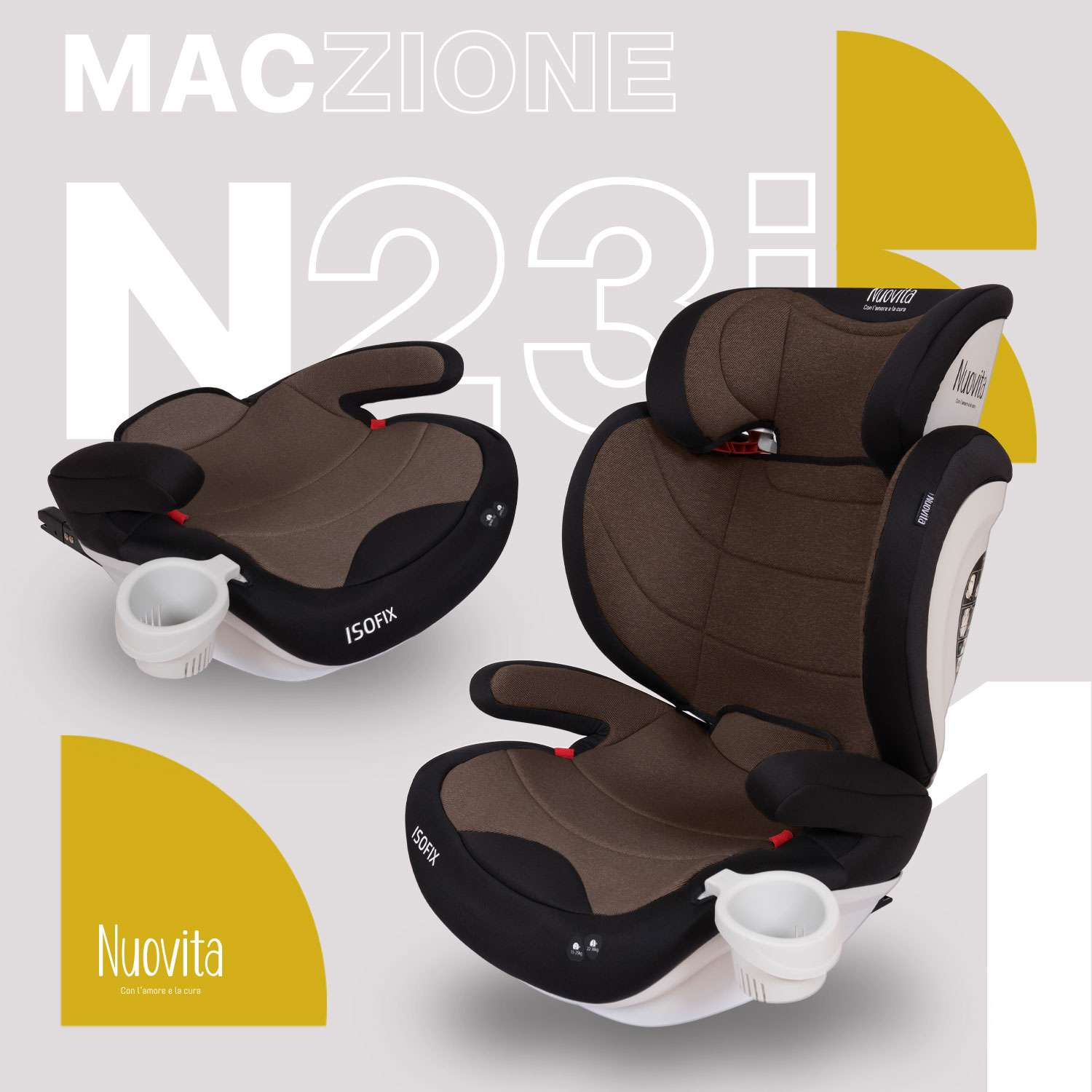 Автокресло Nuovita Maczione N23i-1 Кофейный - фото 2