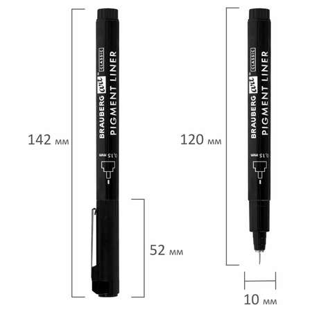 Ручки капиллярные Brauberg линеры для рисования и графических работ