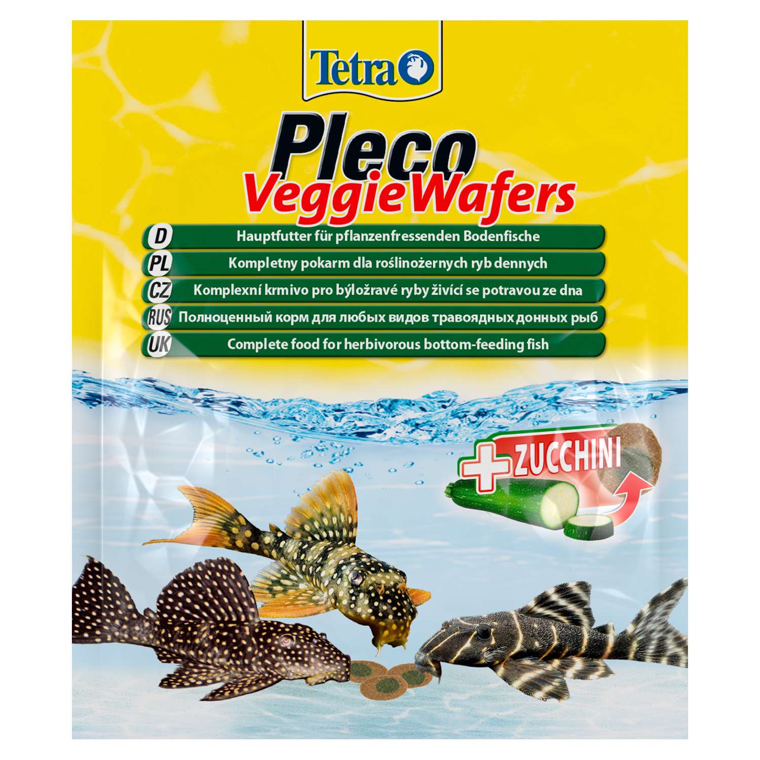 Корм для рыб Tetra Pleco Veggie Wafers донных корм-пластинки с добавлением цуккини 15г - фото 1