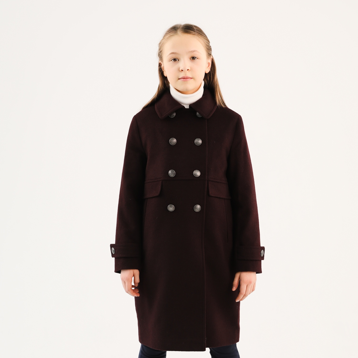 пальто Smiths brand Ds_темно-бордовый - фото 1