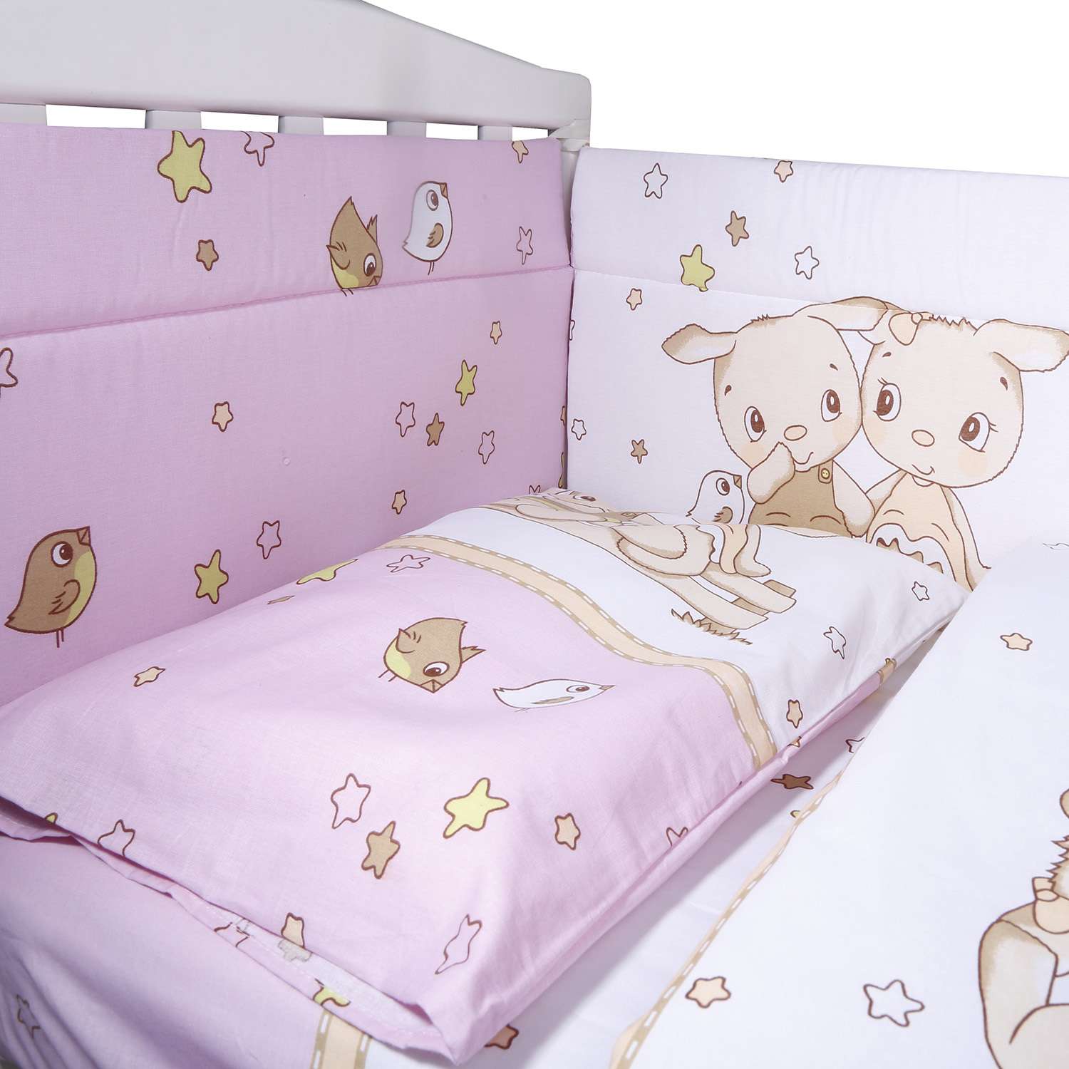 Комплект постельного белья Эдельвейс Друзья 4предмета Розовый 10409 - фото 3