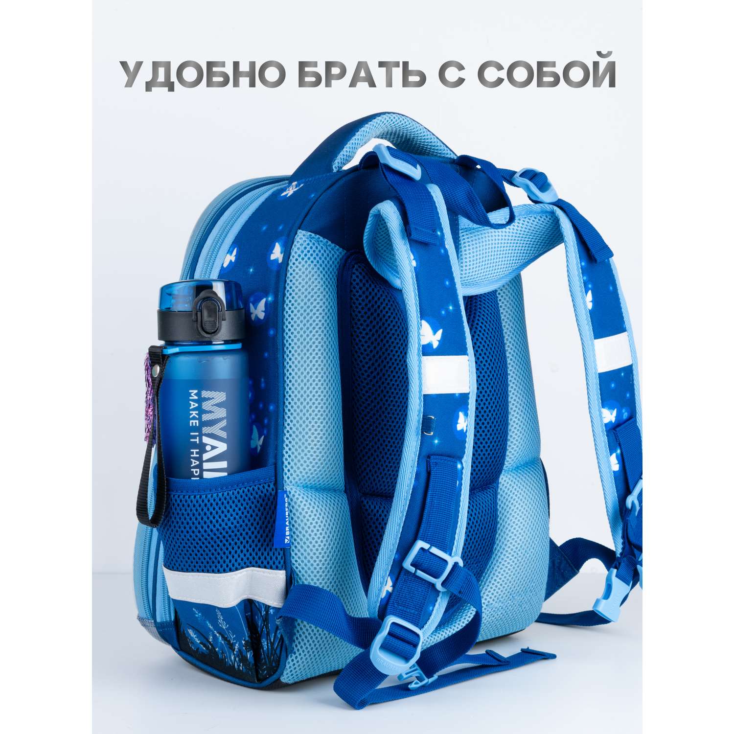 Бутылка спортивная 400 мл MyAim голубой - фото 6
