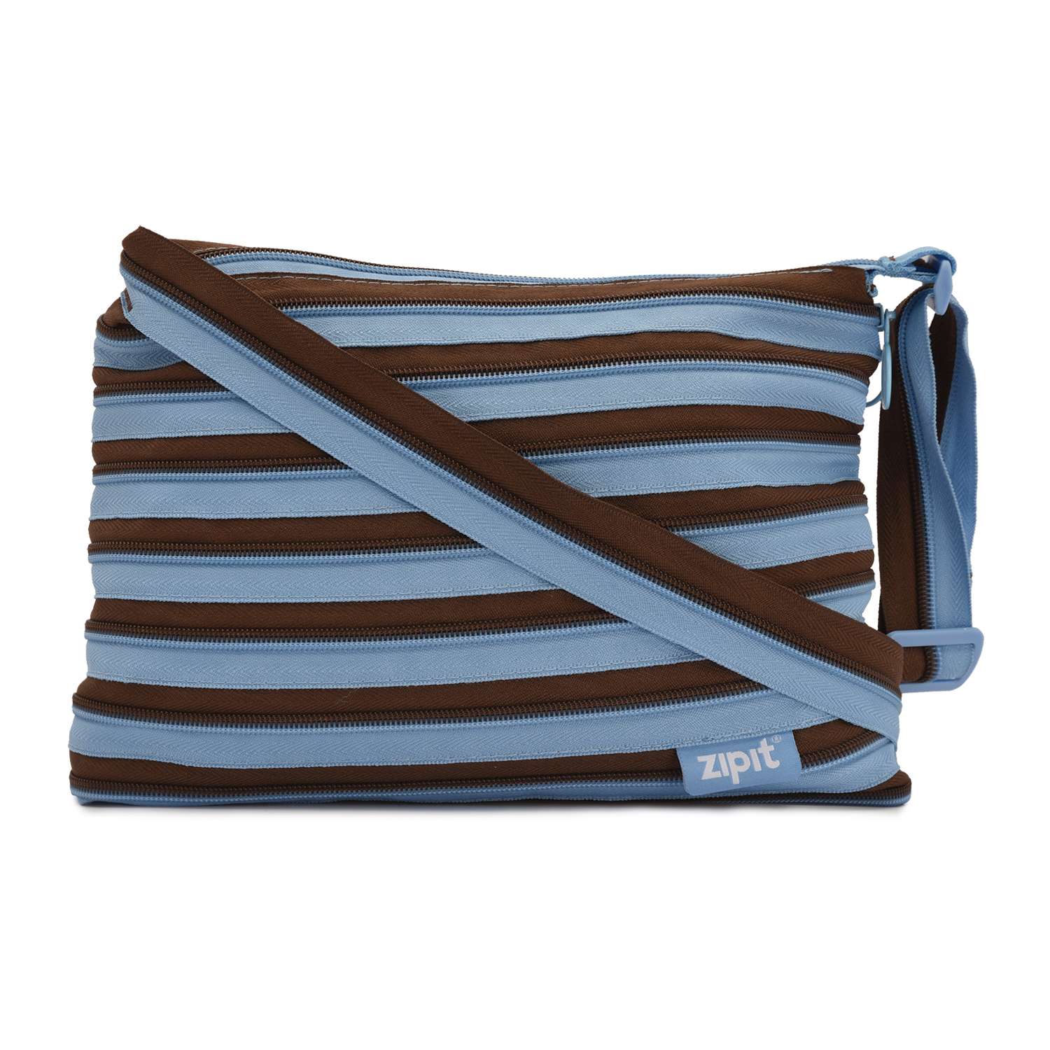 Сумка Zipit Medium Shoulder Bag Ocean Blue & Soft Brown - фото 1