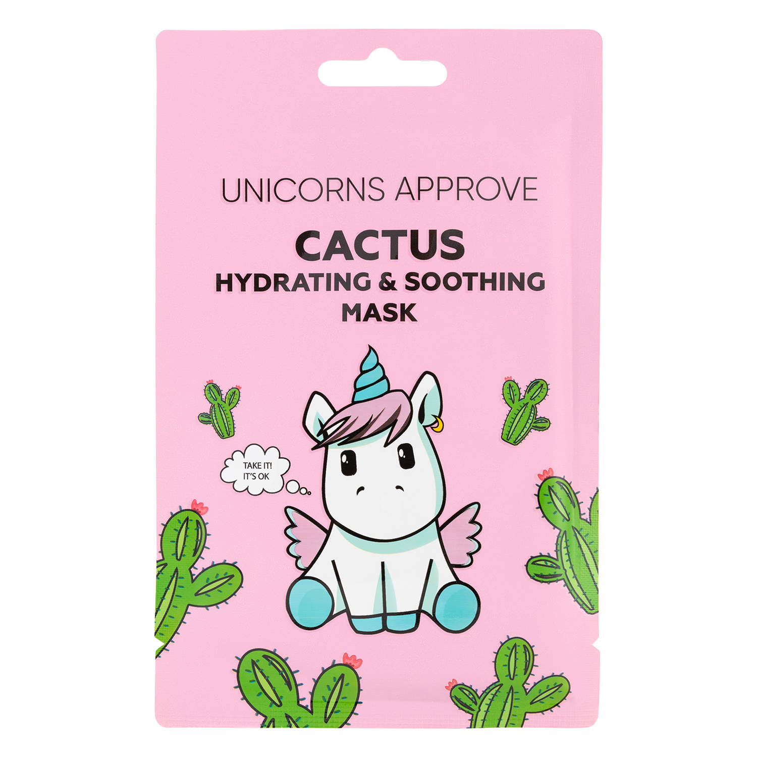 Тканевая маска для лица Unicorns Approve с экстрактом кактуса Увлажняющая и смягчающая 28мл LTA024216 - фото 1