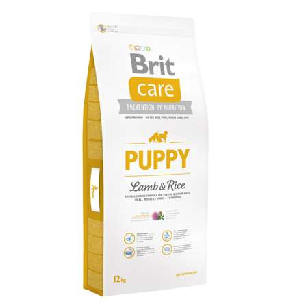 Корм для щенков Brit 12кг Care для всех пород с ягненком и рисом сухой