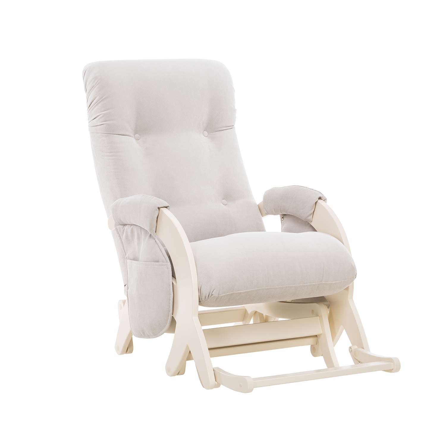 Кресло для кормления Milli Dream с карманами Дуб шампань ткань Verona Light Grey - фото 2