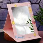 Зеркало настольное для макияжа iLikeGift Planet bunny pink