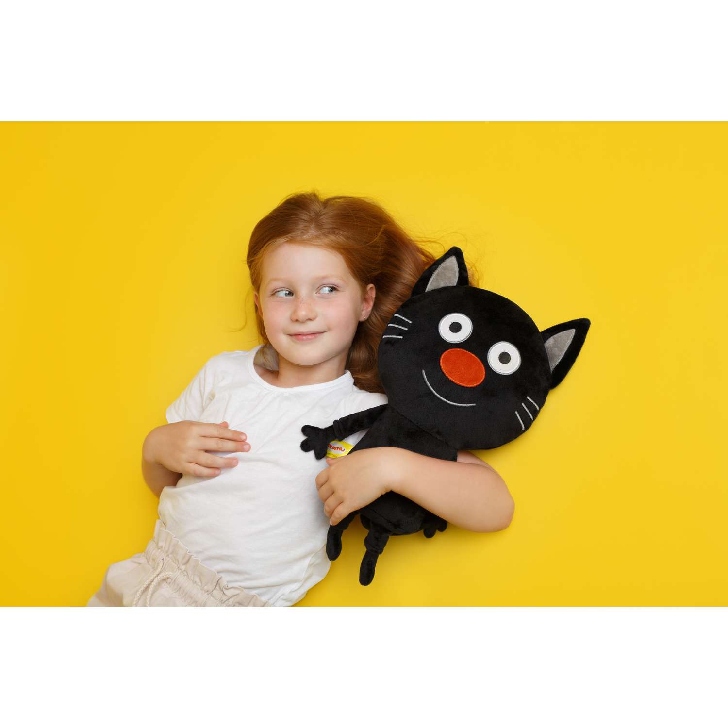Мягкая плюшевая игрушка Мякиши черный кот Сажик Три кота - фото 6